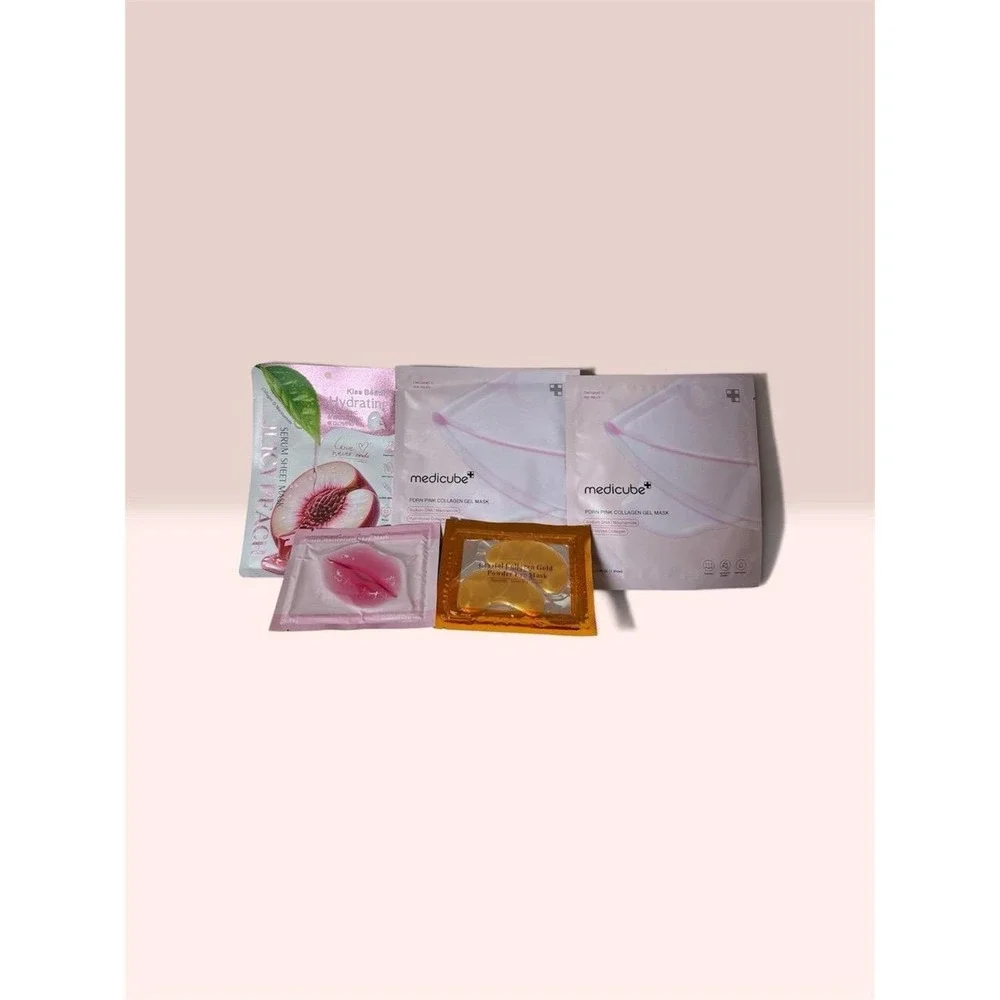 Viral K-Beauty Face Mask Bundle - Medicube, Kiss Beauty & Eye/Lip Patches. Gift!